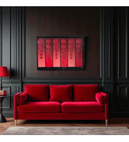 Dekoratif Soyut Tablo 70 x 100 cm CAN001 - Ev - Otel - Ofis - Hastahane - Kafe - Restourant Dekorasyonu (Çok Renkli)