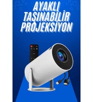 Taşınabilir Projeksiyon Ayaklı Projektör Girişli
