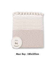 Pamuklu Kaymaz Hasır Dokuma Maxi Boy Kolları Örten Koltuk Örtüsü (180x310)