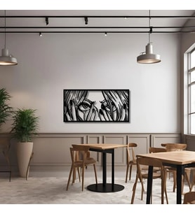 Lazer Kesim Metal Duvar Dekoru Pop Art 23 Metal Duvar Tabosu Pop Art