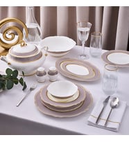 Aryıldız Majestic 60 Parça 12 Kişilik Porselen Yemek Takımı Ar261347