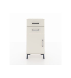 Arges Komodin Tek Raflı 2 Çekmeceli Tek Kapaklı 44x30x96 Aytaşı-Aytaşı
