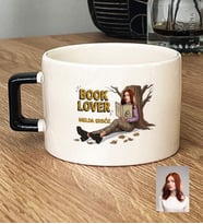 Kişiye Özel Karikatürlü Book Lover Lüks Fincan Doğum Günü Hediyesi
