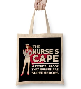 The Nurses Cape Proof That Nurses Are Superheroes Bez Çanta Uzun Saplı