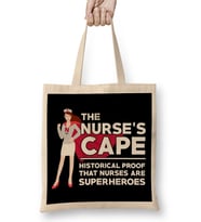 The Nurses Cape Proof That Nurses Are Superheroes Bez Çanta Uzun Saplı