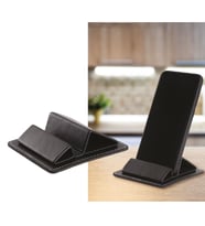 Kişiye Özel Lüx Tasarım Suni Deri Telefon Standı (Siyah)