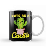 Kawaii Cute As a Cactus Adorable Succulent Cactus Lovers Kupa Bardak Porselen
