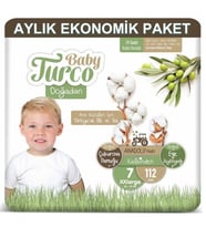 Baby Turco Doğadan Aylık Ekonomik Bebek Bezi 7 No XX Large 112 li