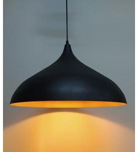 MYLİGHTS   SİYAH  İÇİ SARI METAL SARKIT AVİZE    43 CM   EN