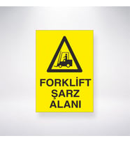 Forklift Şarz Alanı 21x35 Arkası Yapışkanlı Levha