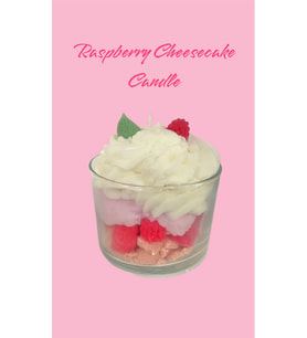 Ahududu Cheesecake Dekoratif Mum / Raspberry Cheesecake Candle