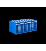 Hipaş Plastik - 3 Şeffaf Çekmeceli Kutu - 401-3 (Mavi)