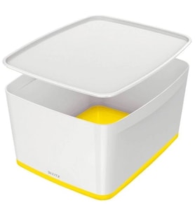 LEİTZ 5216 MYBOX KAPAKLI GENİŞ SAKLAMA KUTUSU SARI-BEYAZ
