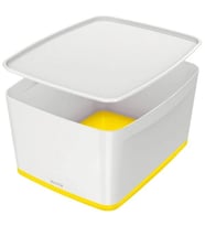 LEİTZ 5216 MYBOX KAPAKLI GENİŞ SAKLAMA KUTUSU SARI-BEYAZ