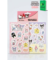 x Dekomus Lisanslı Best Friends 2'li Kuşe Sticker Hello Kitty,Kuromi,My Melody