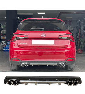 Fiat Egea Hb Gri Difüzör Çiftli Yuvarlak Egzoz Görünümlü D Tip Difizör