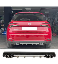 Fiat Egea Hb Gri Difüzör Çiftli Yuvarlak Egzoz Görünümlü D Tip Difizör