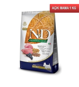 ND Düşük Tahıllı Kuzu Yaban M. Küçük Irk Köpek Maması 1 Kg AÇIK