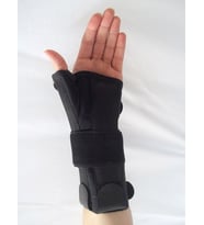 MORSA CYBERG® Metal Başparmak Destekli El Bilek Ateli SOL (Siyah)