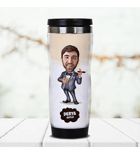 Kişiye Özel Bonkör Karikatürlü Termos Bardak