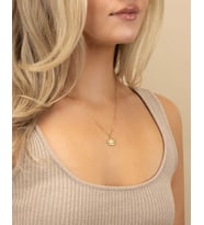 Kişiye Özel Minimal Tasarım Lotus Çiçek Kolye 925K Gümüş (Gold)