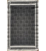 Makine Kaymaz Yıkanabilir Antrasit Geometrik Salon Halısı Mutfak Halısı Koridor Halısı Yolluk white