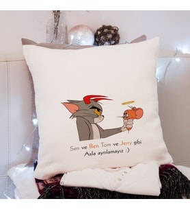 Sevgili ( Tom & Jerry ) Tasarımlı Yastık