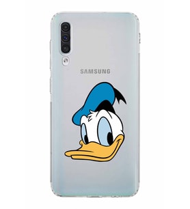 Samsung Galaxy A50   Kamera Korumalı  Kapak Donald Duck Tasarımlı  Şeffaf Kılıf
