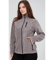 Store Kadın Polar Tam Fermuarlı Outdoor 3 Cepli Spor Polar Ceket (Gri)