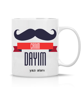 Dayılara Özel Canım Yazılı Hediye Çay Kahve Kupa Bardak-dayı1