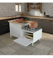 Eliusta Arya Çok Amaçlı Mutfak Kiler Dolabı Set Üstü Ocak Altı Modülü Ekmeklik 60x45x48 cm