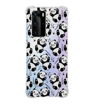 Huawei P40 Pro  Köşe Korumalı Antişok Kapak Panda Tasarımlı Şeffaf  Kılıf
