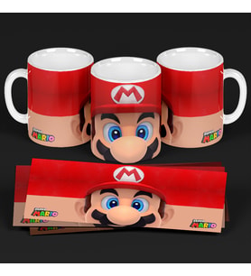 Super Mario Temalı Porselen Kupa Bardak Karakter Hediyesi Özel Tasarım