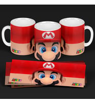 Super Mario Temalı Porselen Kupa Bardak Karakter Hediyesi Özel Tasarım