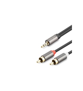 3.5 Mm To 2Rca Kablo 2Lıne Gold 3M Siyah HDX1068