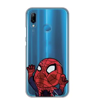 Huawei P20 Lite Uyumlu Örümcek Adam Desenli Şeffaf Telefon Kılıfı