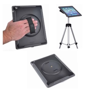XtremeMac Microshield Grip iPad 5 (2017) 5. Nesil A1822 ve A1823 ile Uyumlu Multi Fonksiyon Kılıf (Siyah)