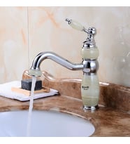 Onyx Detaylı Kısa Çanak Lavabo Bataryası (Krom)