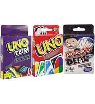 Uno Klasik Uno Flip Ve Monopoly 3'Lü Set (Çok Renkli)