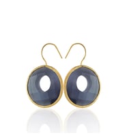 Kadir Jewellery 22 Ayar Altın Kaplama Kadın Taşlı Küpe -El İşçiliği Ve Hipoalerjenik Küpe