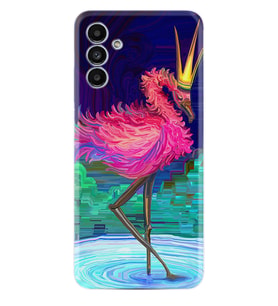Samsung A23 A31 A32 A50 A51 A52 A53 A70 Kılıf Desenli Silikon Queen Flamingo 1748