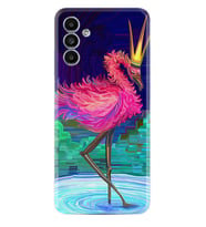 Samsung A23 A31 A32 A50 A51 A52 A53 A70 Kılıf Desenli Silikon Queen Flamingo 1748