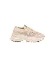 Voyager Krem Hafif Triko Örme Anatomik Kadın Sneaker B064 Z (Krem)