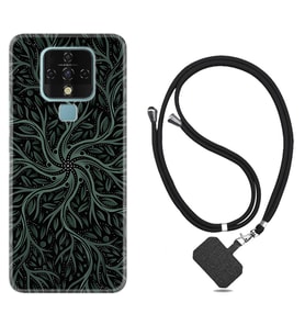Tecno Camon 16 18P Pova Kılıf Boyun Askılı Silikon Sarmaşıklar 1675