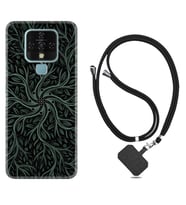 Tecno Camon 16 18P Pova Kılıf Boyun Askılı Silikon Sarmaşıklar 1675