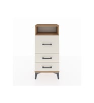 Arges Komodin Tek Raflı 3 Çekmeceli 44x30x96 Çam-Aytaşı