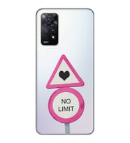 Redmi Note 11 Pro Uyumlu No Limit Tasarımlı Şeffaf Telefon Kılıfı