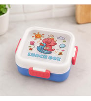 3 Bölmeli Paslanmaz Çelik Çocuk Beslenme Kabı, Kilitli Lunch Box,Kırmızı