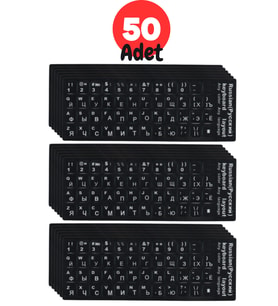 MN6 MR01 Rusça Klavye Sticker/Kaliteli Pvc-50 Adet/Rusça İngilizce Klavye Etiketi-Rusça PC Keyboard Sticker