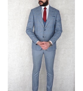 Jan Carlucci Slimfit Yelekli Drop 6 Takım